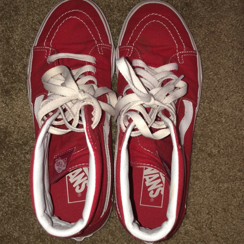 Red sk8-hi vans